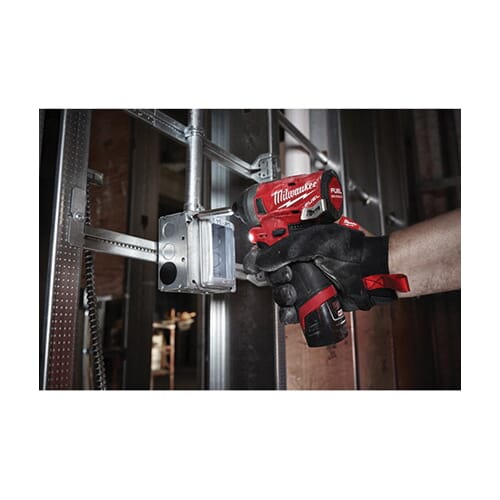 Milwaukee® M12™ FUEL™ 2553-20 Cordless Impact Driver, 1/4 in Hex Drive, 4000 bpm, 1300 in-lb Torque, 12 VAC, 5.1 in OAL